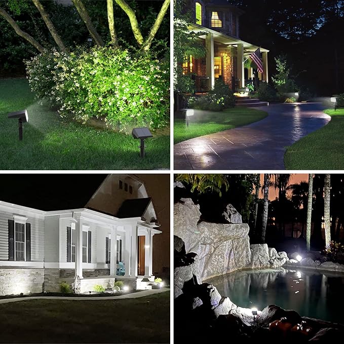 WELALO Solar Spot Lights Outdoor, Solar Landscape Spotlights, Solar Powered - Image 2