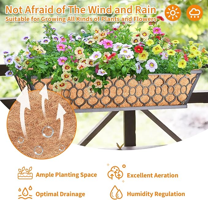 Riare 2 Pack 24 Inch Window Boxes Planters - Image 6