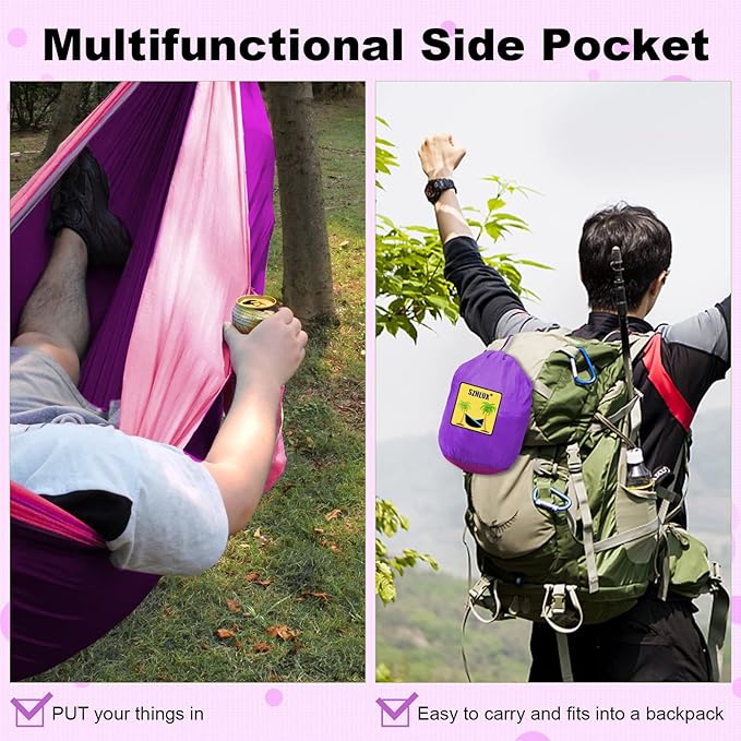 SZHLUX Camping Hammock Double & Single Portable Hammocks - Image 6
