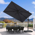 PURPLE LEAF 6' X 10' Left-right Tilt Patio Umbrella Outdoor Cantilever Swivel by PURPLELEAF