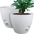 12inch 2Pack Large Self Watering Planters, Plastic Plant Pots by UOUZ