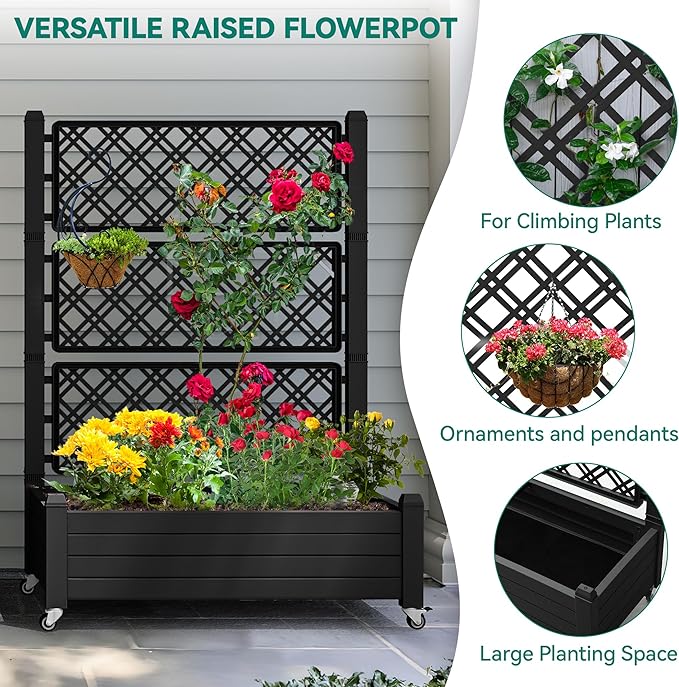 YITAHOME 43.3x17.7x61 in Planter Trellis Box - Image 5