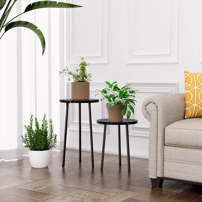Plant Stand Indoor Tall: Corner Wood Plant Stand 2 Pack Mid Century Modern Decor - Image 6