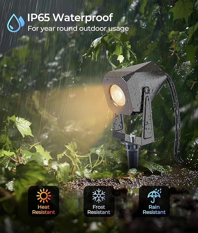 Outdoor Landscape Lighting, 4 Pack Outdoor Spotlights, LED Landscape Lights - Image 3