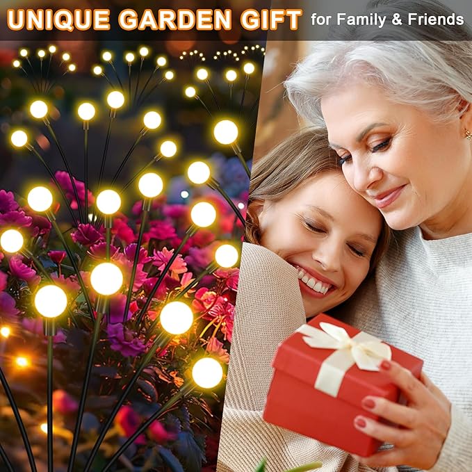 Solar Garden Lights Outdoor, 10 Pack 60LED Waterproof Solar Powered Lights - Image 5