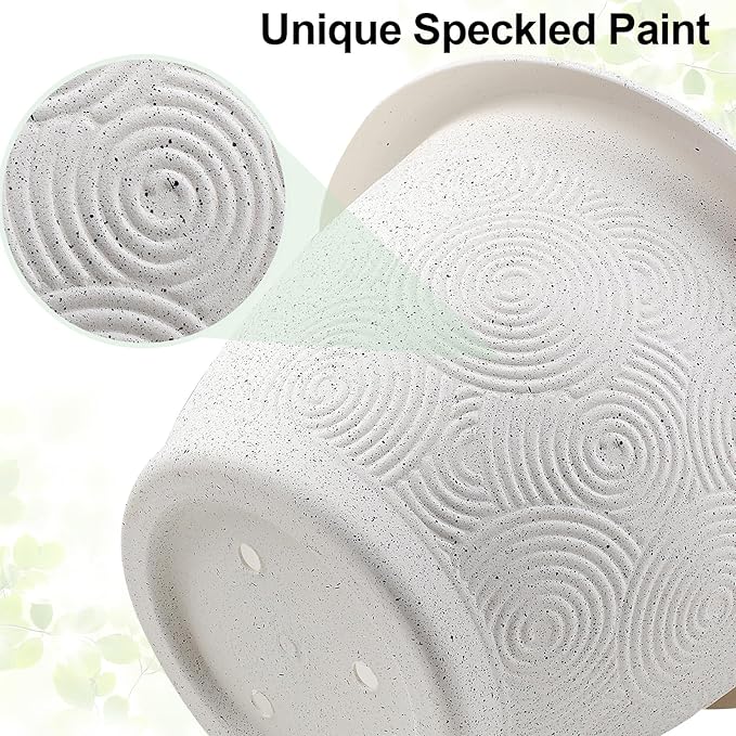 Plastic Flower Pots Planters for Indoor Plants, 4 Pack 16 Inch White Plant Pots - Image 5