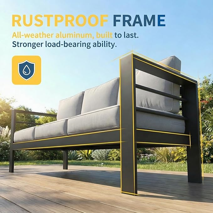 Solaste Aluminum Patio Furniture Set - Image 4