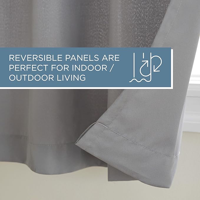 TOWN & COUNTRY BASICS Cabana Solid Heavyweight Indoor Outdoor Curtains - Image 6