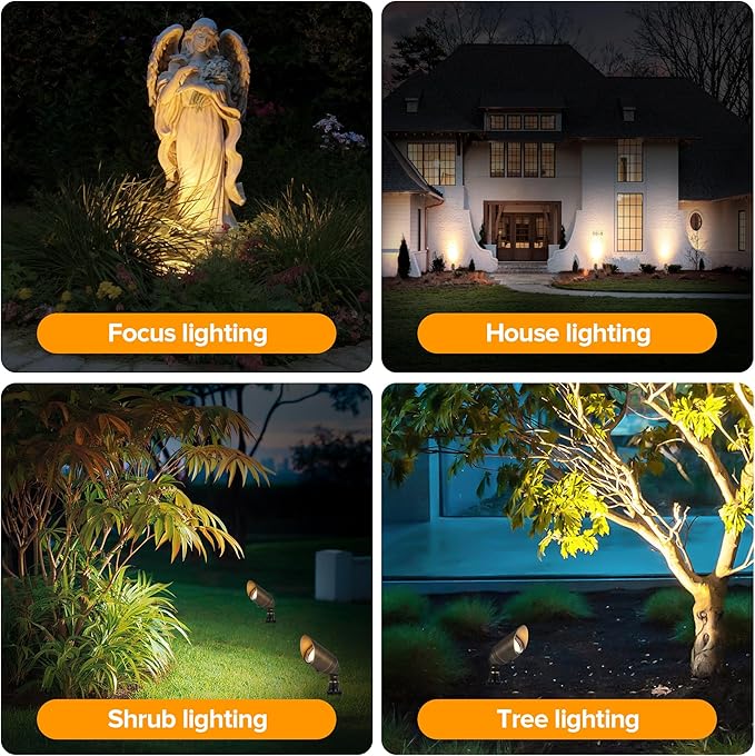 LUTEC Solid Brass Low Voltage Landscape Lighting, 12V Heavy Duty Waterproof - Image 8
