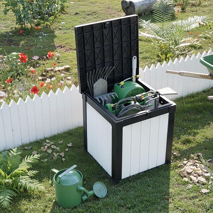 DRATO 51 Gallon Deck Boxes Resin Outdoor Storage Box UV Resistant Outside Deck - Image 5