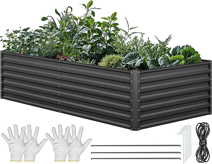 YITAHOME 96x48x24 in Galvanized Raised Garden Bed Kit, Large Metal Planter Box - Image 8