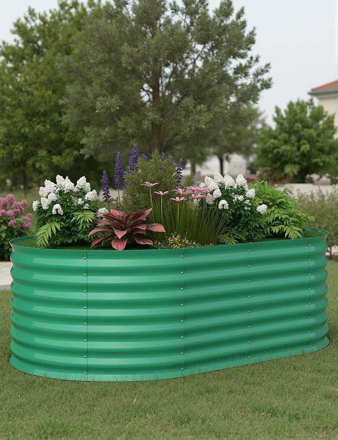 GarveeLife 6x3x2 ft Galvanized Raised Garden Bed by GarveeLife