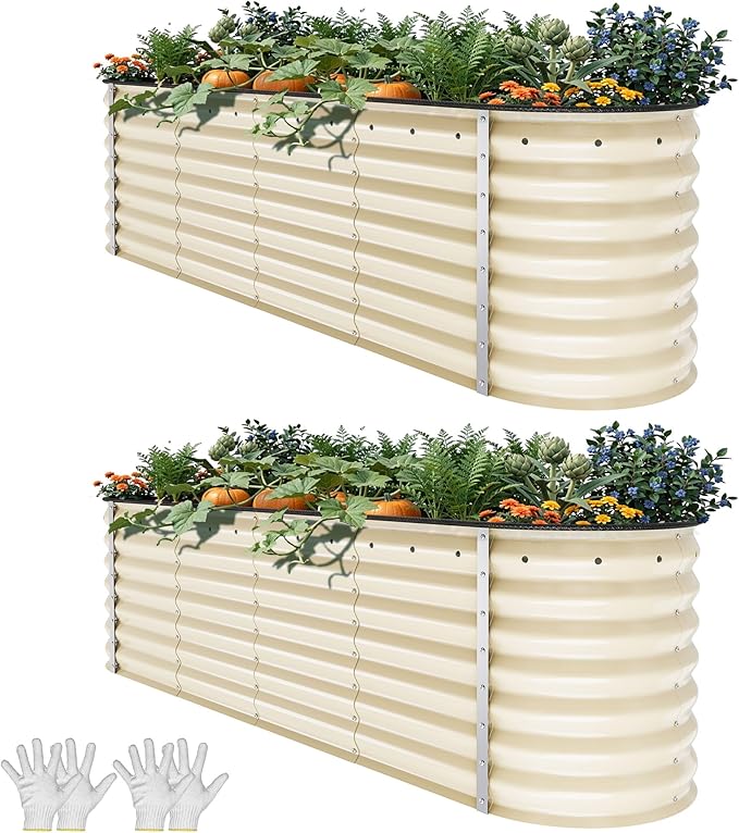 YITAHOME 24" Tall 9 in 1 Large Raised Garden Bed Kit, Outdoor Above Ground by YITAHOME