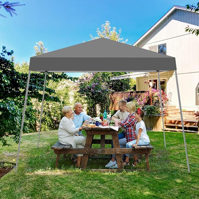 Canopy Tent, 10X10 FT Pop Up Canopy Outdoor Instant Tent Slant Legs - Image 4