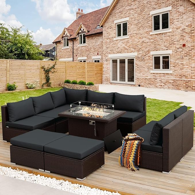 NICESOUL 10 Piece Outdoor Patio Furniture Set by NICESOUL