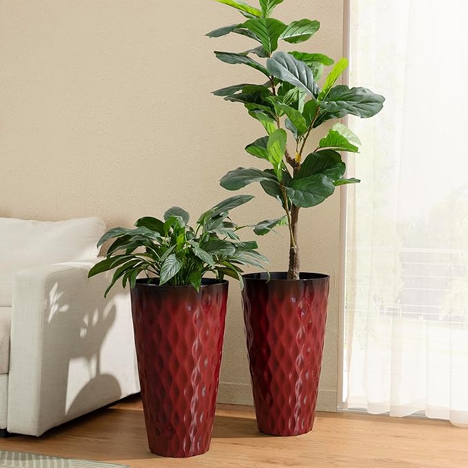 Glitzhome 23.75" H Tall Outdoor Planter, - Image 7
