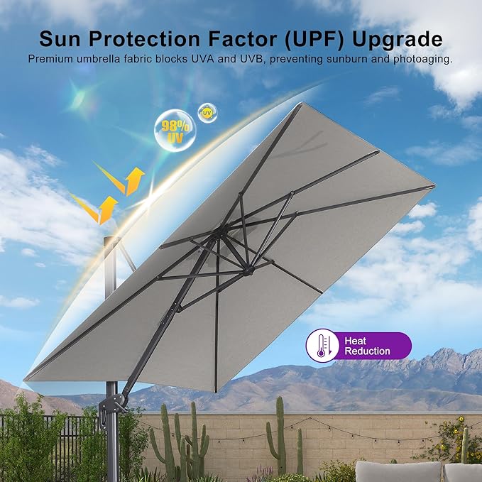 PURPLE LEAF 10 FT Outdoor Umbrella - Image 8