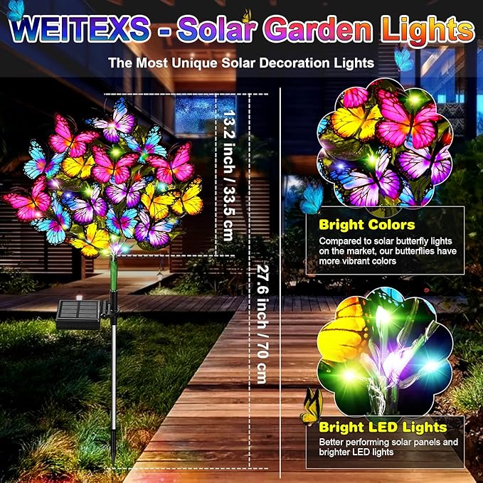 Solar Garden Lights Solar Lights Outdoor Waterproof Solar Lights 4 Pack - Image 2