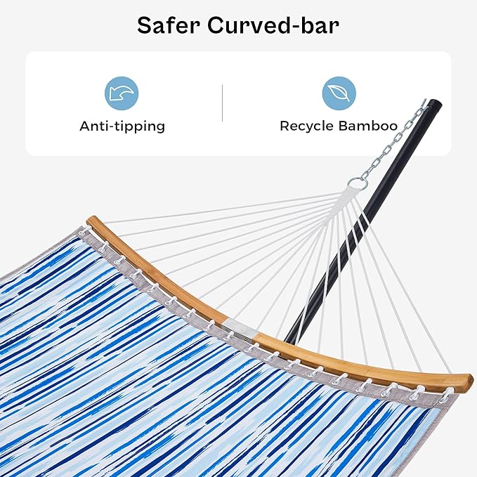 SUPERJARE Hammock with Stand, 2 Person Heavy Duty Hammock Frame, Detachable - Image 7