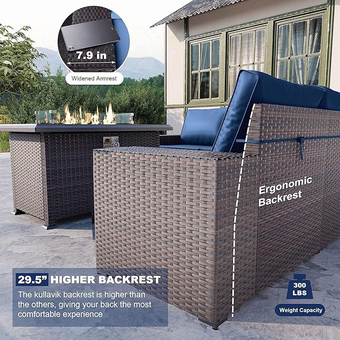 Kullavik 13 Pieces Outdoor Patio Furniture Set - Image 3