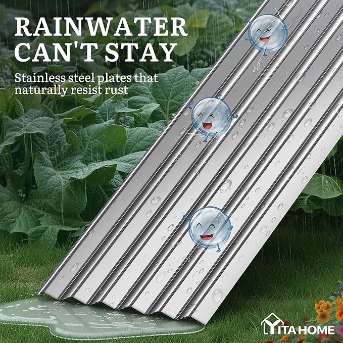 YITAHOME 8x4x1.5ft 2pcs Large Raised Garden Bed Kit, Galvanized Metal Planter - Image 6