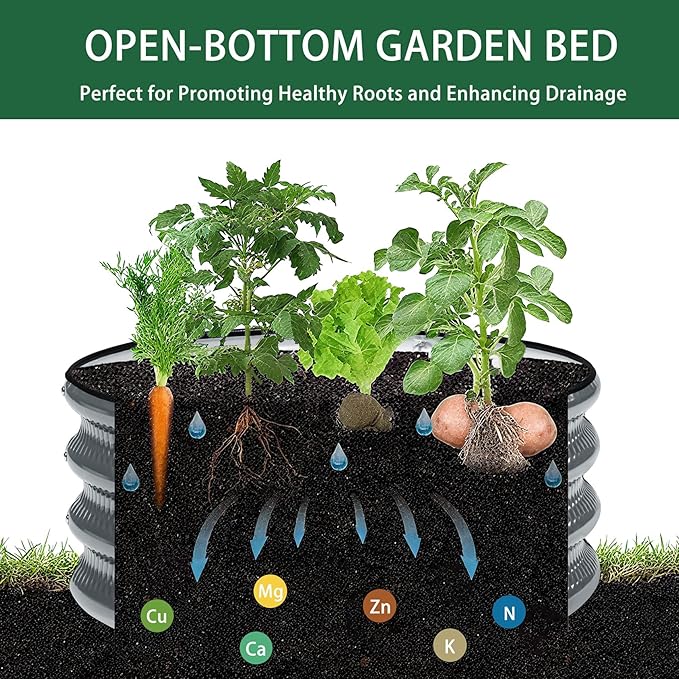 2 Pcs 2x2X1 ft Galvanized Raised Garden Bed - Image 6