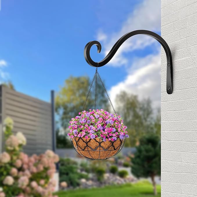 BOLITE Plant Hangers Outdoor Indoor, 12 Inch Wall Plant Hooks, Metal Bird - Image 2