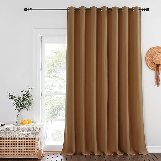 NICETOWN Gold Brown Sliding Glass Door Curtain - Image 2