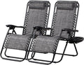 Nazhura Set of 2 Relaxing Recliners Patio Chairs Adjustable Steel Mesh Zero by NazhuraGoodCompanionAtHome