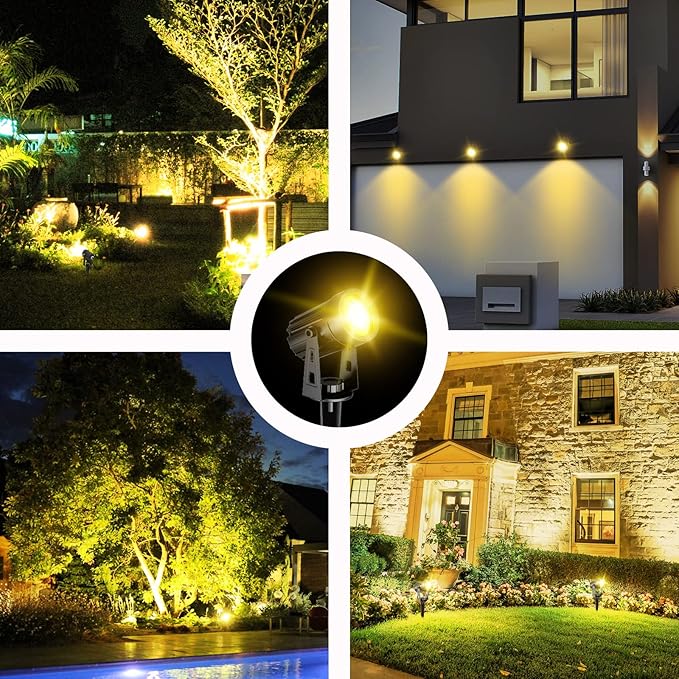 T-SUN Solar Spotlights, 4-in-1 Solar Landscape Spot Lights Outdoor Waterproof - Image 7