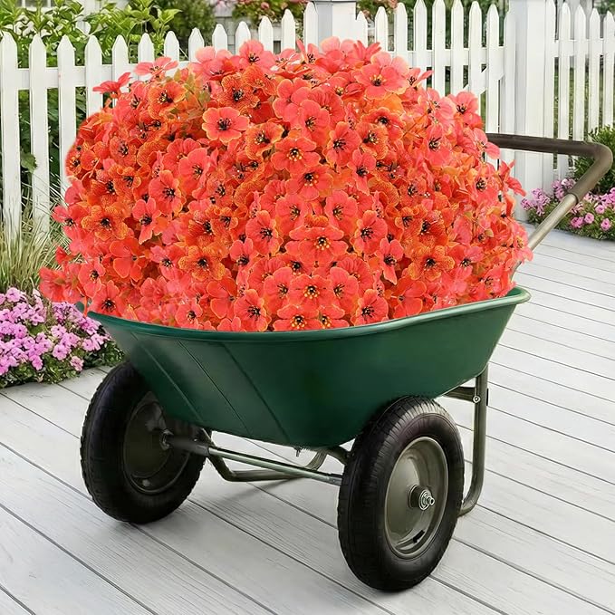 Artificial Flowers for Outdoor, Silk Flowers No Fade Fake Plastic Flowers UV - Image 3