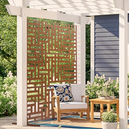 VEVOR Metal Privacy Screen, Outdoor Privacy Screens & Panels, Freestanding - Image 8