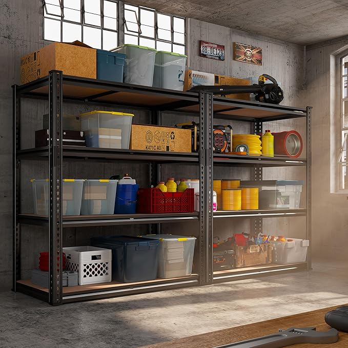 REIBII 40" W Garage Shelving 2000LBS Storage Shelves Adjustable Metal Shelving - Image 2