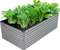 6x3x2FT Galvanized Raised Garden Bed Kit, Vegetable Plant Boxes-Rectangle Metal by DIIYIV