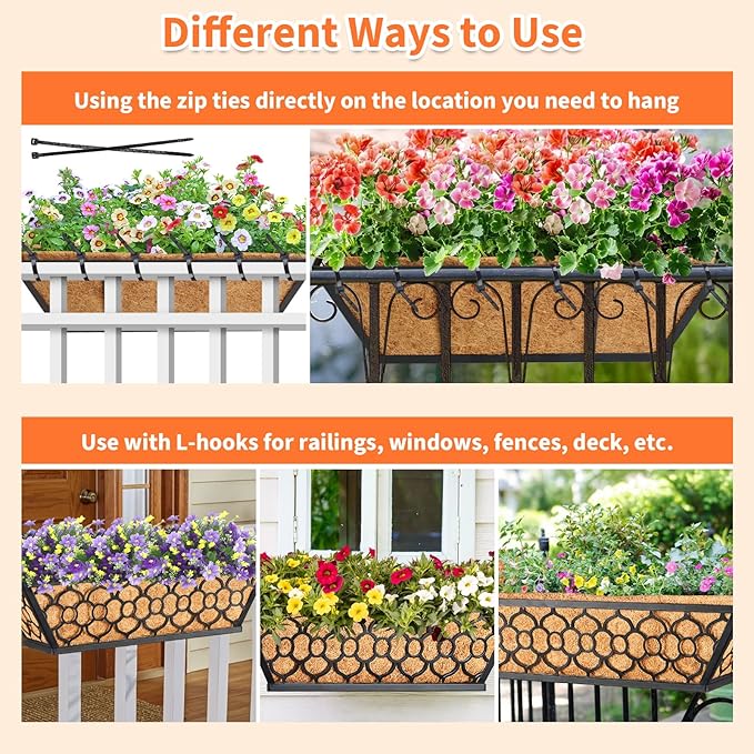Riare 4 Pack 16 Inch Window Boxes Planters - Image 5