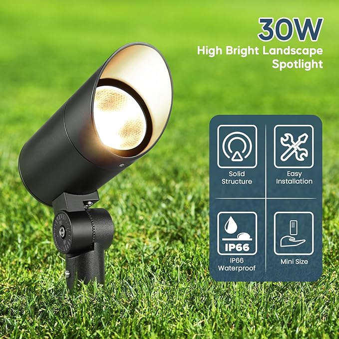 30W Spot Lights Outdoor LED Spotlight 120V 3000LM Ultra Bright Flag Pole Light - Image 4