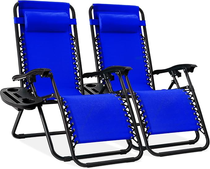 Best Choice Products Set of 2 Adjustable Steel Mesh Zero Gravity Lounge Chair by BestChoiceProducts