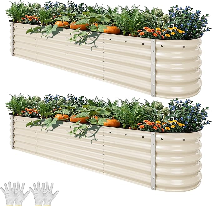 YITAHOME 17" Tall 9 in 1 Large Raised Garden Bed Kit, Outdoor Above Ground by YITAHOME