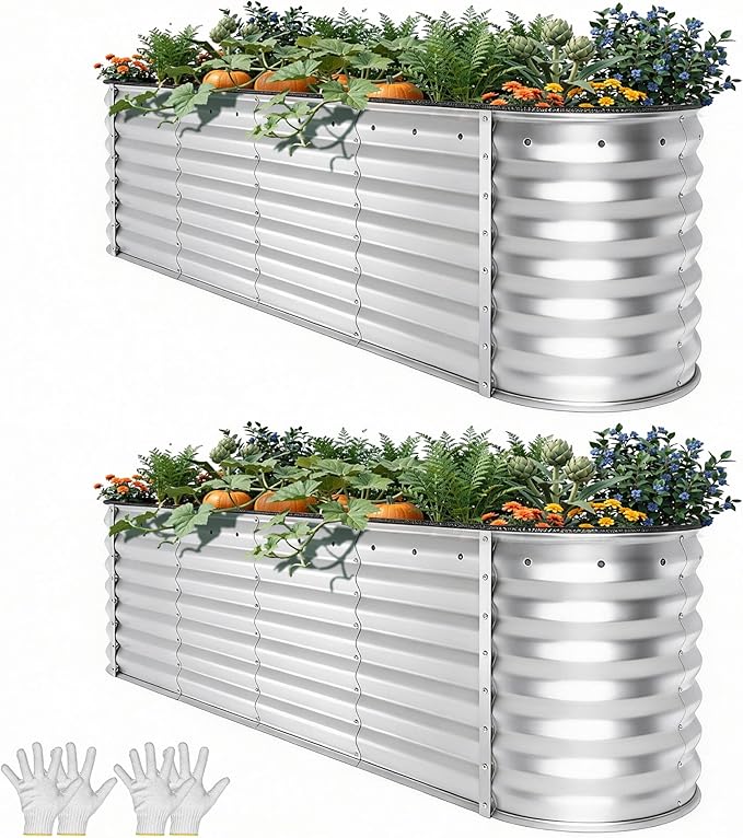 YITAHOME 24" Tall 9 in 1 Large Raised Garden Bed Kit, Outdoor Above Ground by YITAHOME