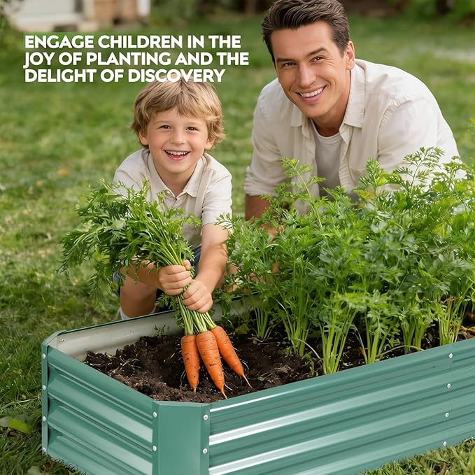 ZORMY 2 Pcs 8x2x1ft Galvanized Raised Garden Bed Outdoor, Metal Planter Boxes - Image 5