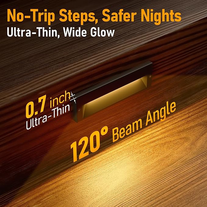 LEONLITE 10.6 Inch 5CCT LED Low Voltage Step Lights, 12–24V AC/DC 6W Surface - Image 2