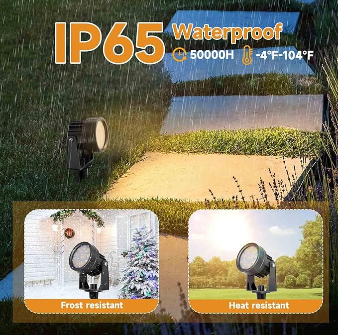 Warm White Spot Lights, Outdoor 3000K LED Spotlights, Outside Landscape - Image 3