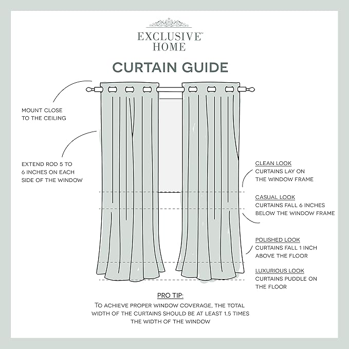 Exclusive Home Canopy Stripe Indoor/Outdoor Grommet Top Curtain Panel, Taupe / - Image 8