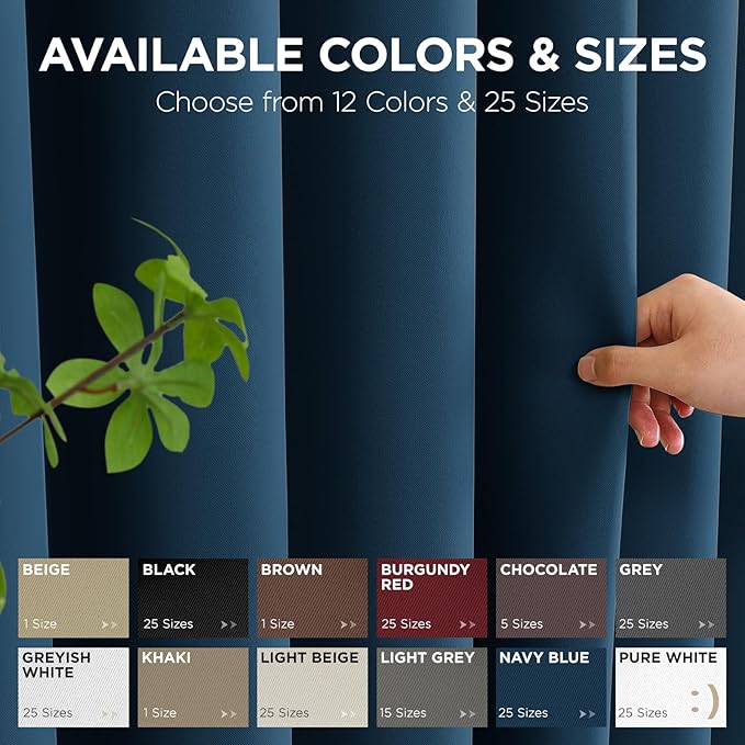 Joydeco Blackout Patio Sliding Door Curtains 84 Inches Long, Grommet Privacy - Image 9