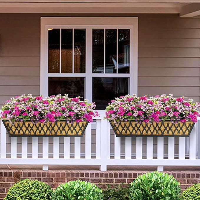 6 Pack 30 Inch Window Boxes Planters Railing Planter Box - Image 2