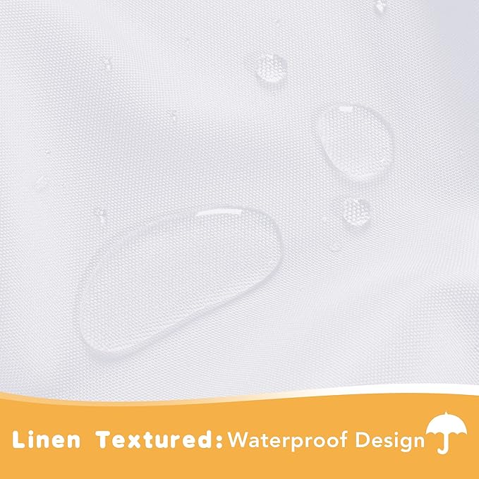 HolidayIdeas Outdoor Curtains for Patio Waterproof, 2 Panels - Image 2