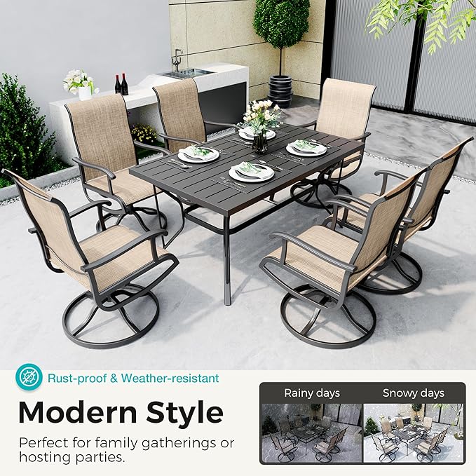 Pamapic 7-Piece Patio Dining Furniture Set - Image 3