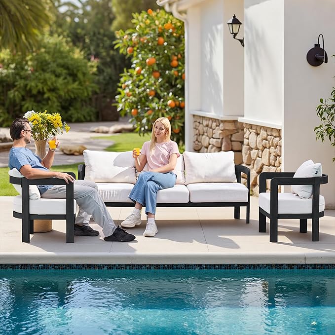 Outdoor Furniture Set, Metal Patio Conversation Set - Image 3