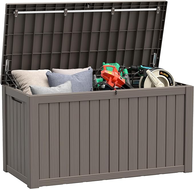 Outdoor Storage Box, Resin Deck Boxes Indoor and outdoor, Waterproof Storage by NBYSGO