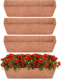Halatool 4 Pack 24 Inch Window Box Liners, Pre-Formed Coco Fiber Replacement by HALATOOL